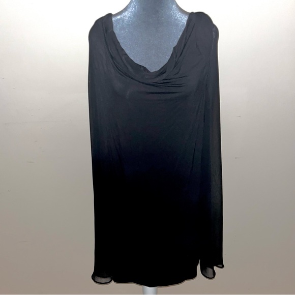 Black Sleeveless Top with Sheer Panels - Picture 1 of 5